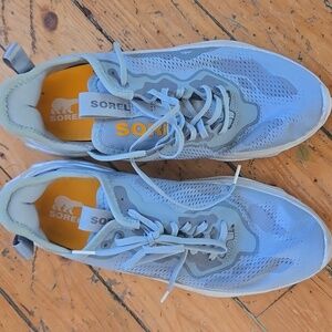 Sorel Sneakers Running Shoes Kinetic Breakthru Day Lace Green White Women Sz10